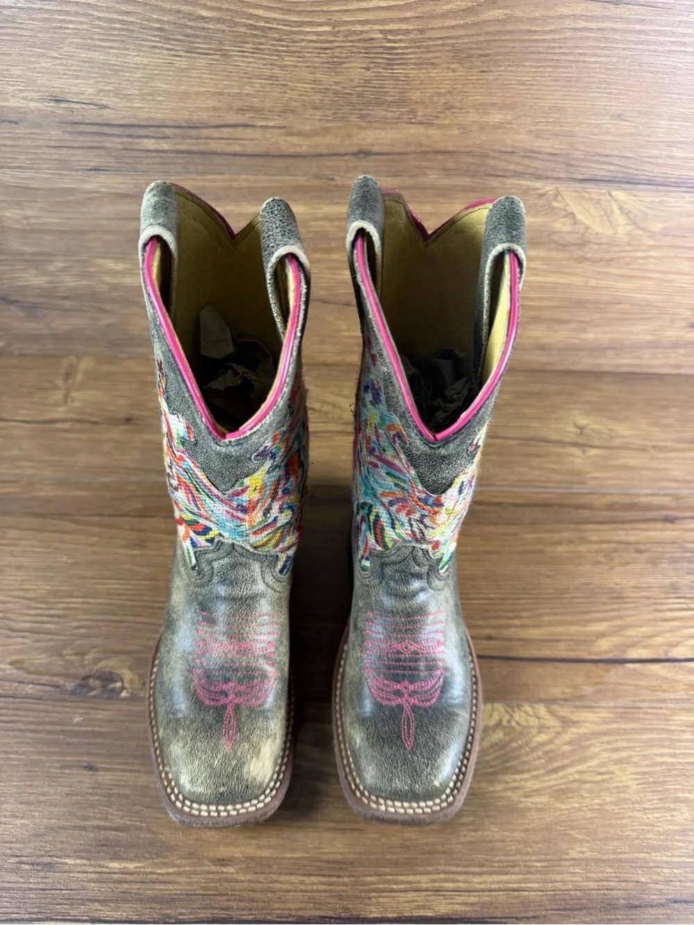 Macie Bean Cowgirl Boots Size 11C Kids Leather Shoes
